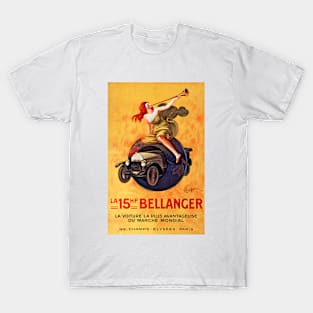 Woman Heralding The 15 HP Bellanger Car, France 1921 T-Shirt